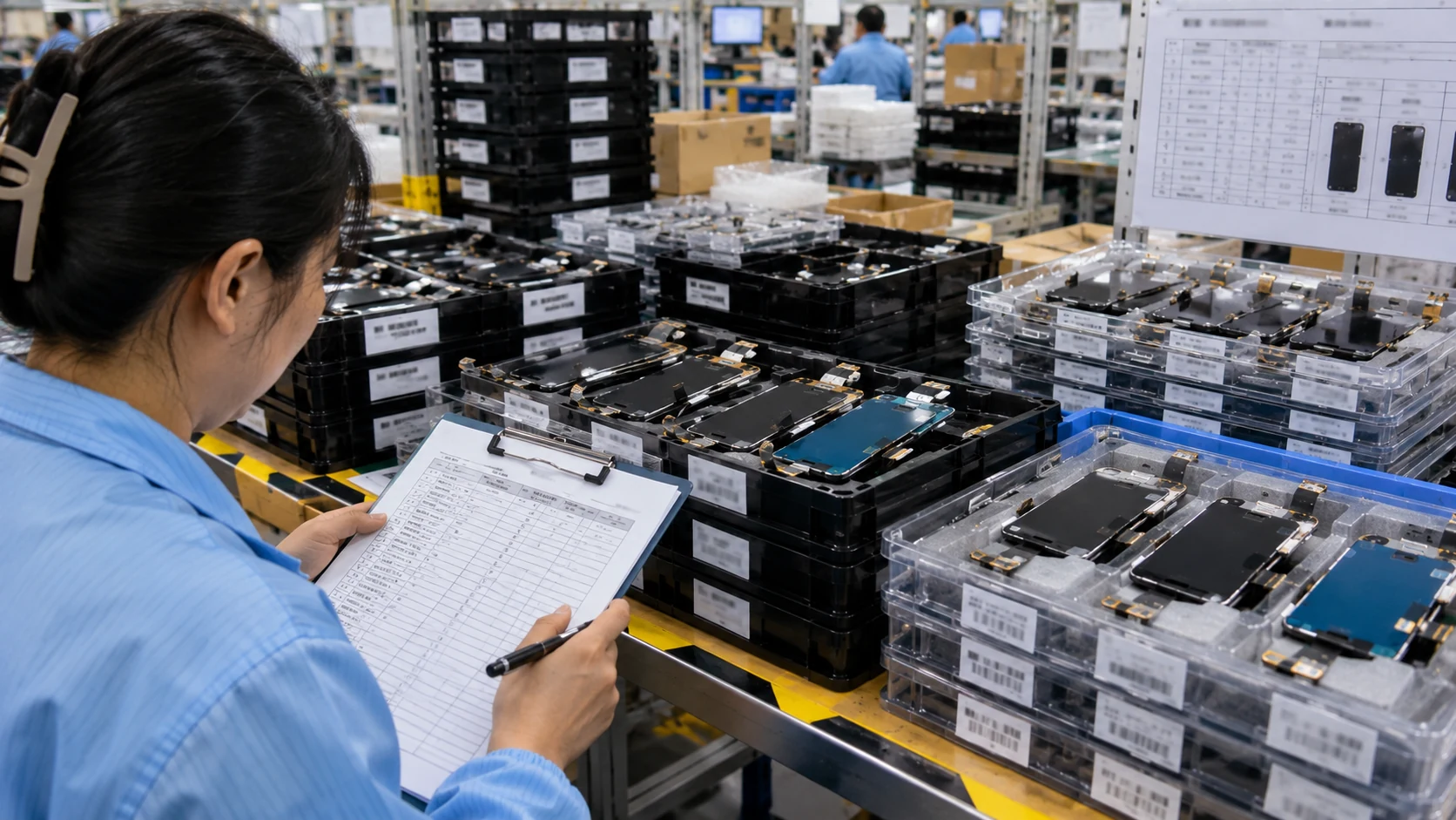 Mixed-model iPhone LCD order quantities checked before quotation comparison Mixed-model iPhone LCD order quantities checked before quotation comparison